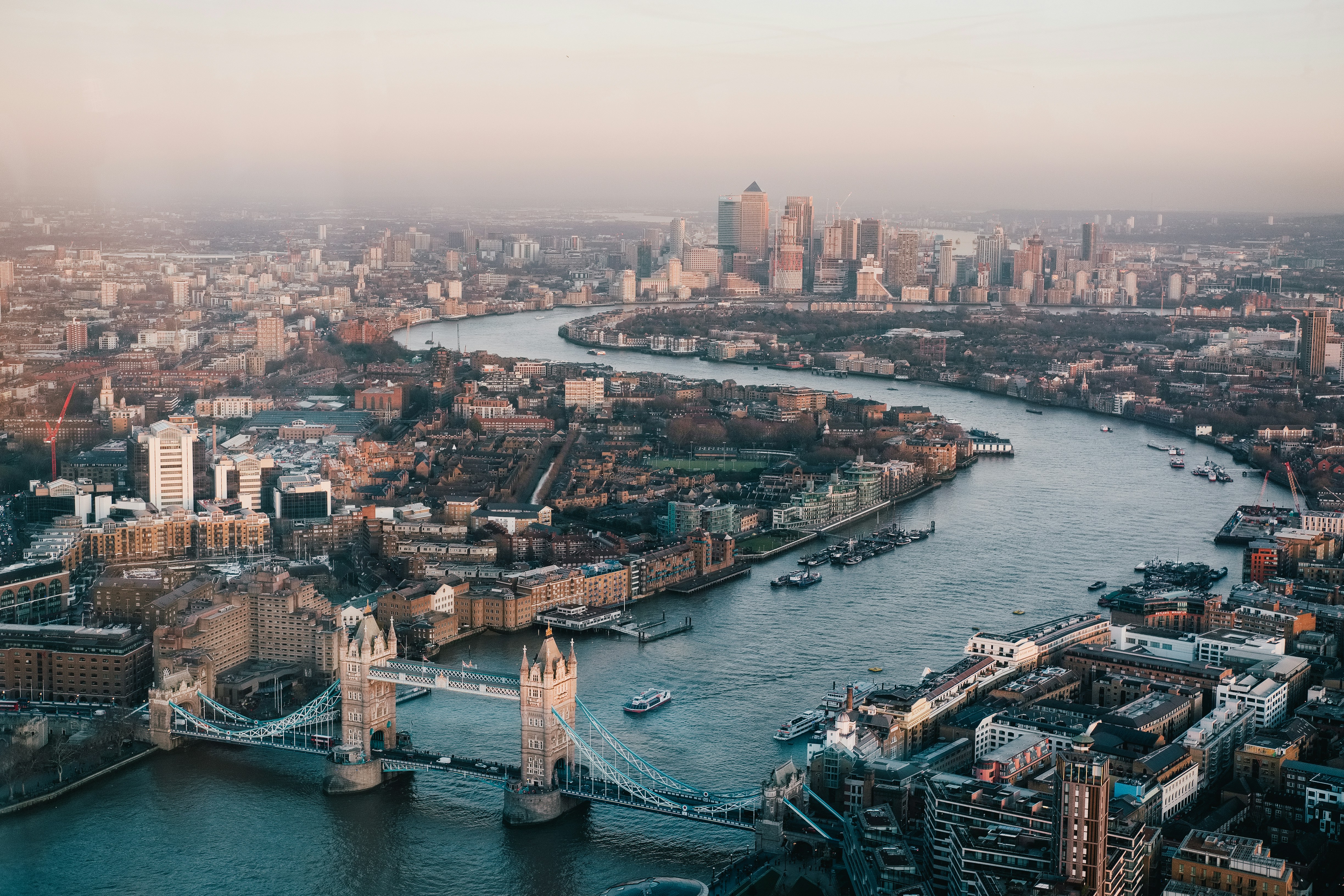 London cityscape with digital marketing overlay